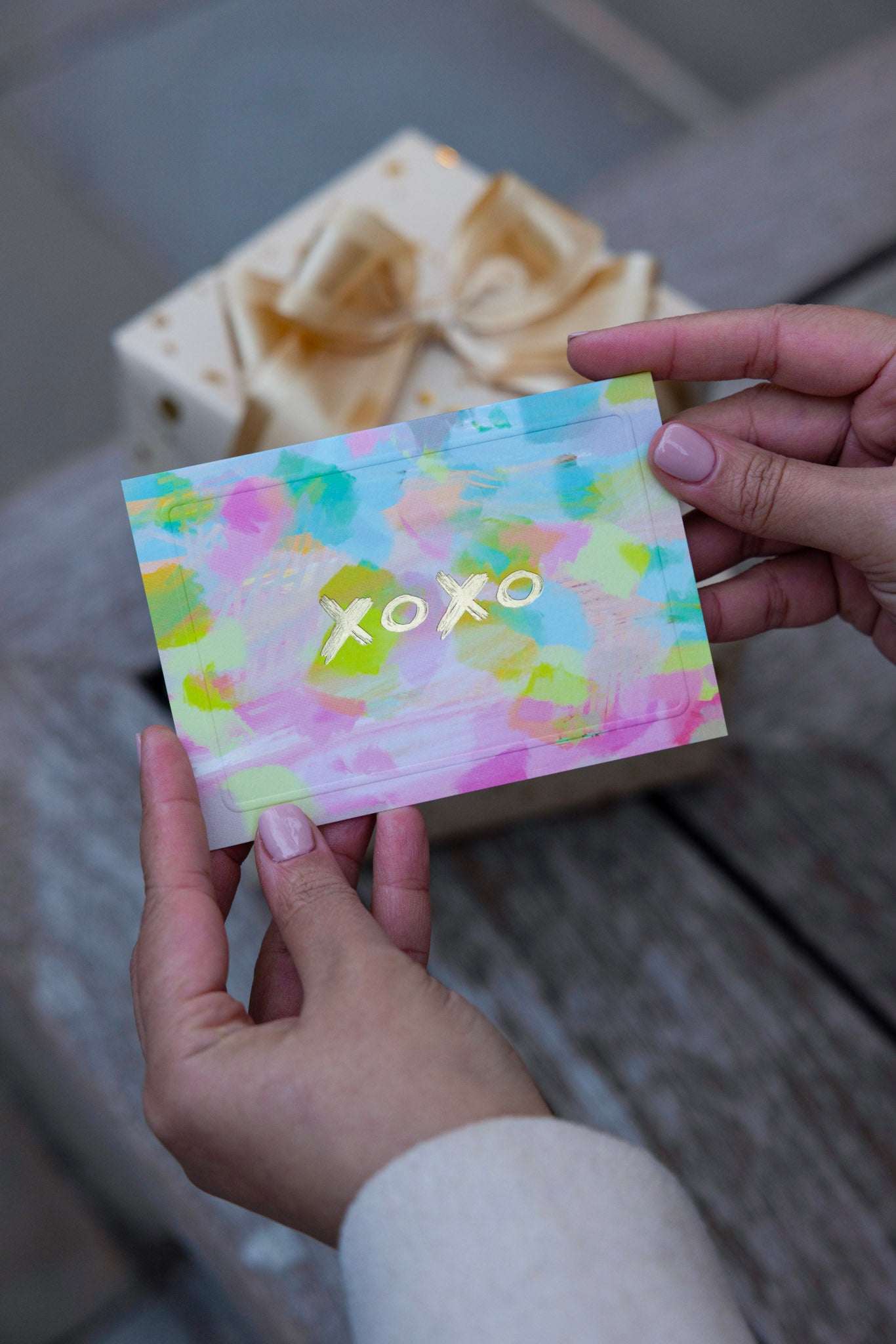 Assorted Cards in Spray of Happy Colors and Gold Accents