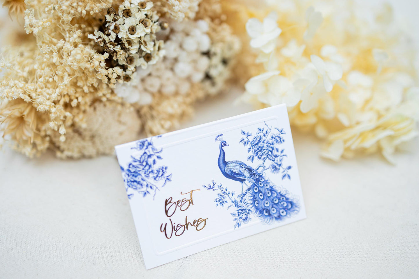Best Wishes Peacock Foldable Gift Tag Pack of 8