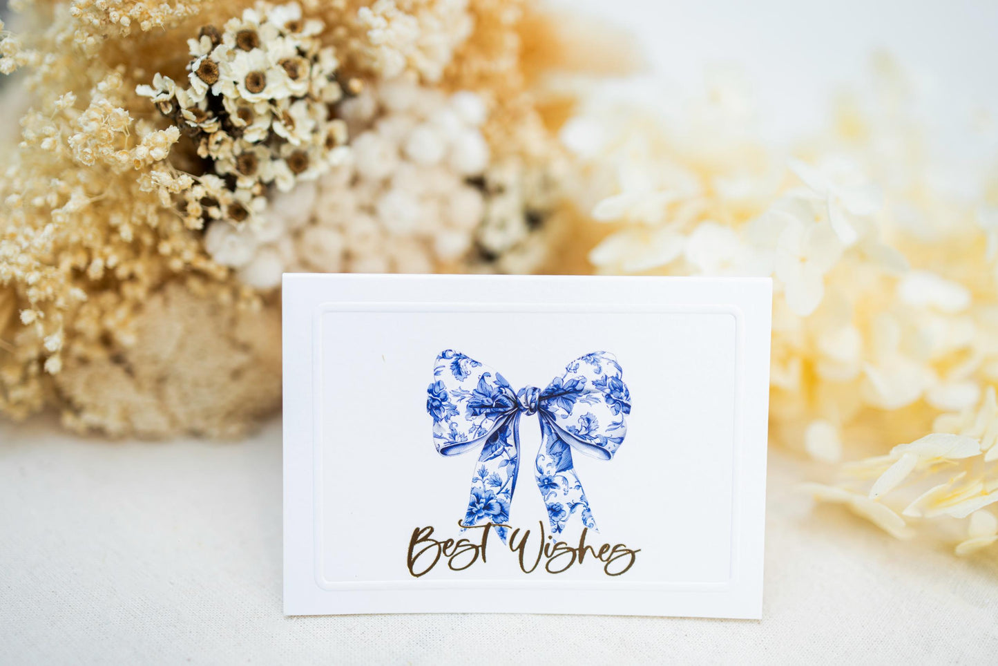 Best Wishes Blue Bow