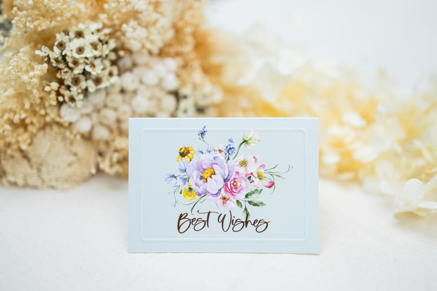 Best Wishes Bouquet Sage Gift Tag Pack of 8