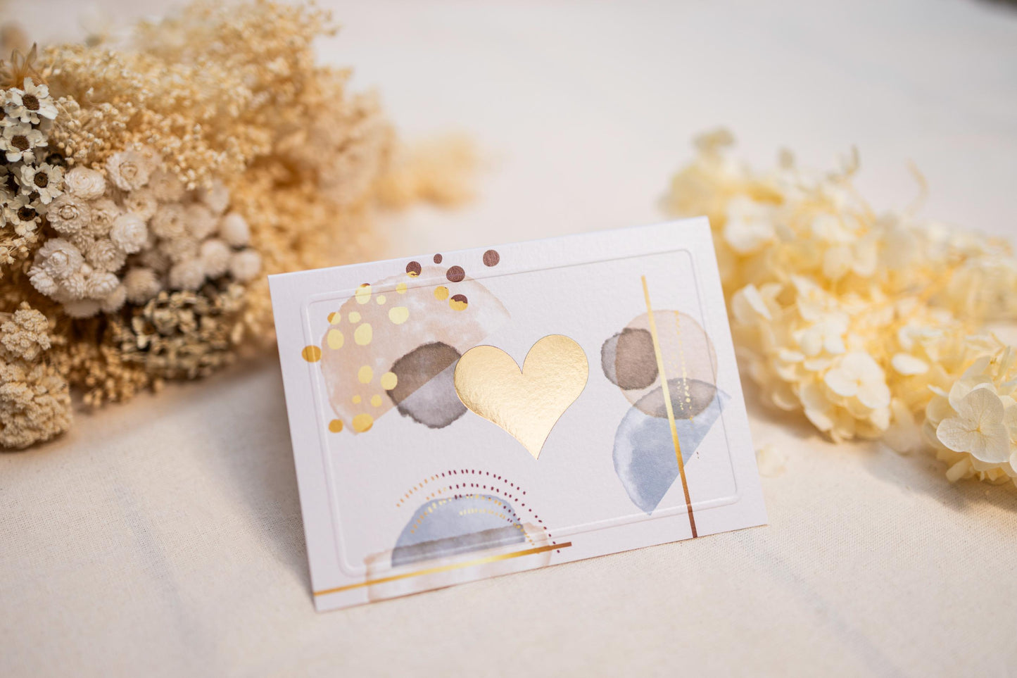 Assorted Cards in Gold, Brown and Beige Splash