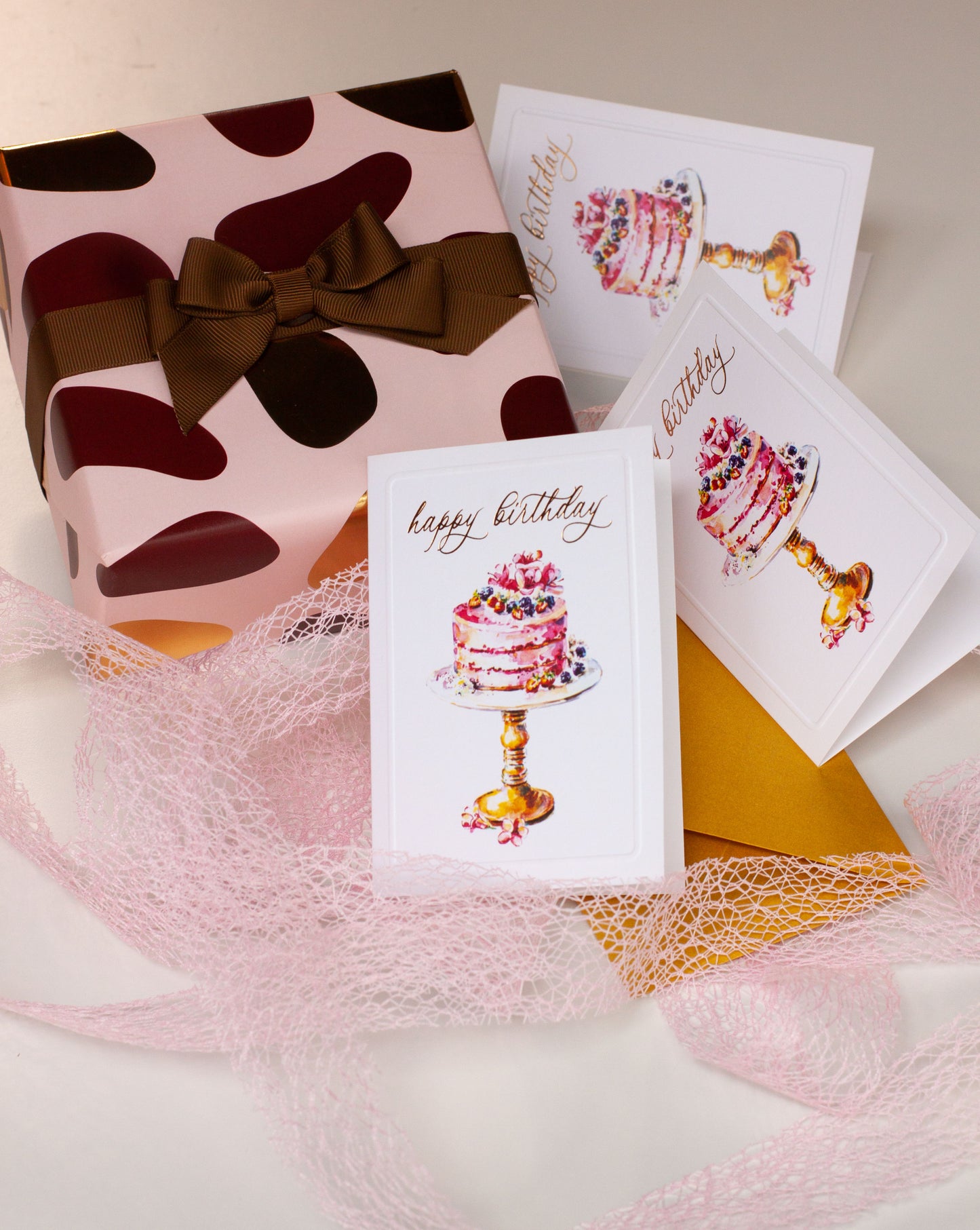 Happy Birthday Fruit Cake Cards