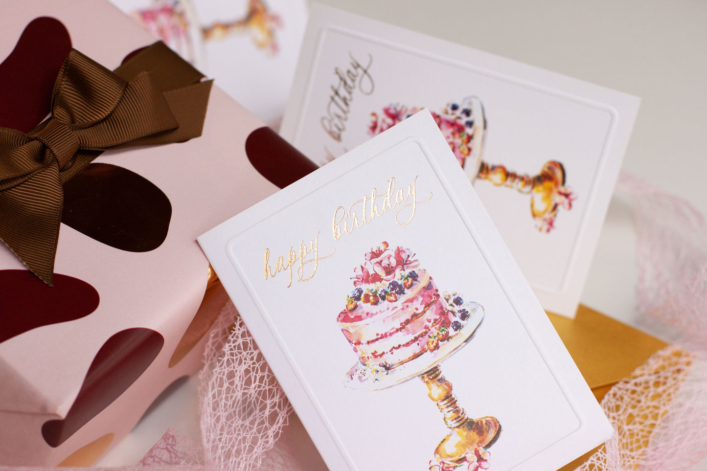 Happy Birthday Fruit Cake Cards