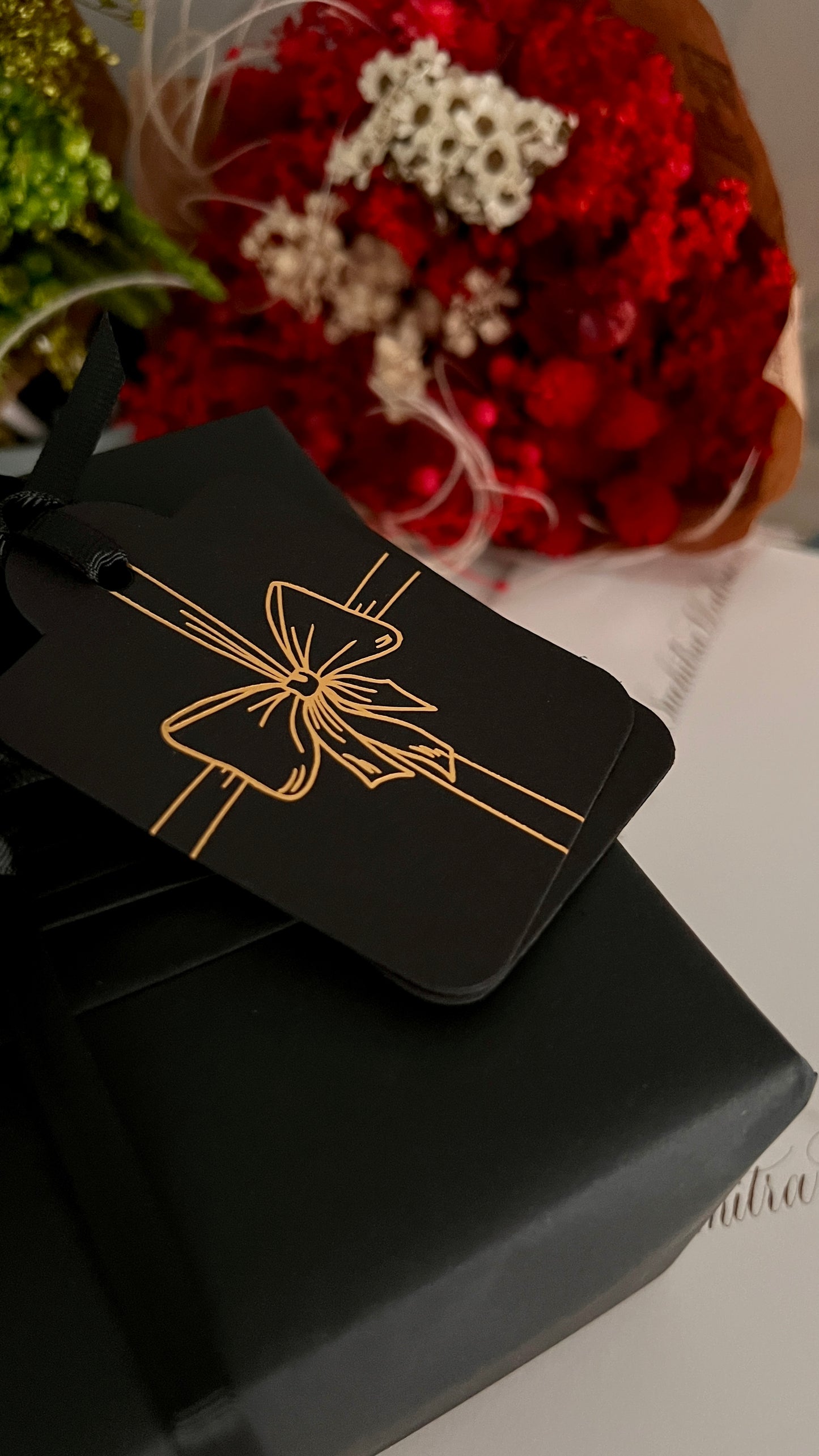Assorted Everyday Gift Tags Die Cut Flat Black