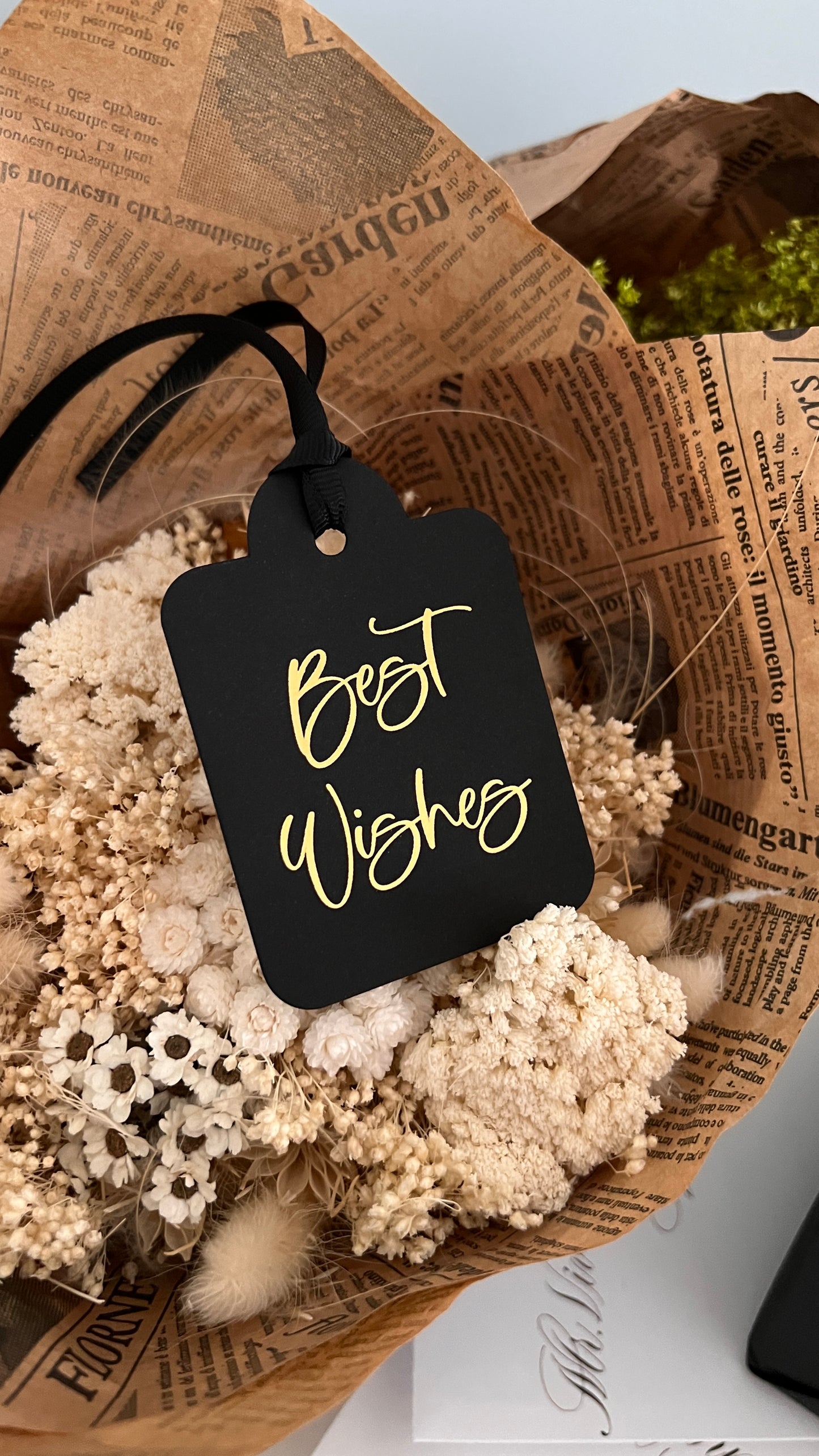 Assorted Everyday Gift Tags Die Cut Flat Black
