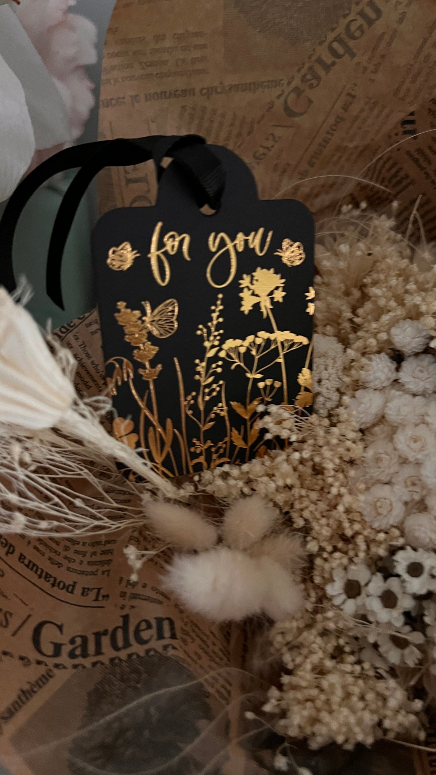 Assorted Everyday Gift Tags Die Cut Flat Black