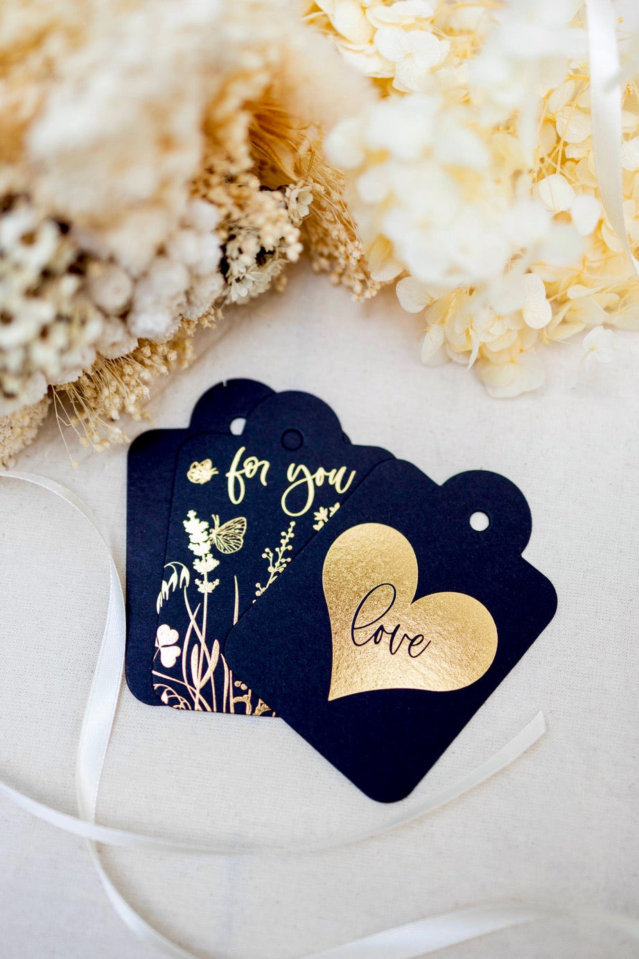 Assorted Everyday Gift Tags Die Cut Flat Black