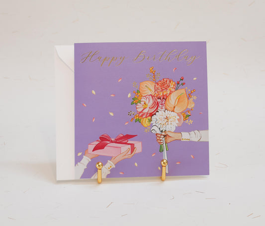 GIFTS AND FLOWERS BIRTHDAY CARD