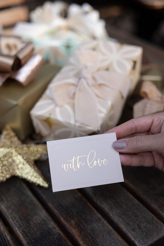 Beige With Love Foldable Gift Tag Pack of 8
