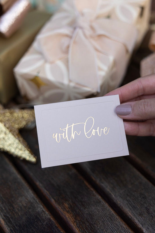 Beige With Love Foldable Gift Tag Pack of 8