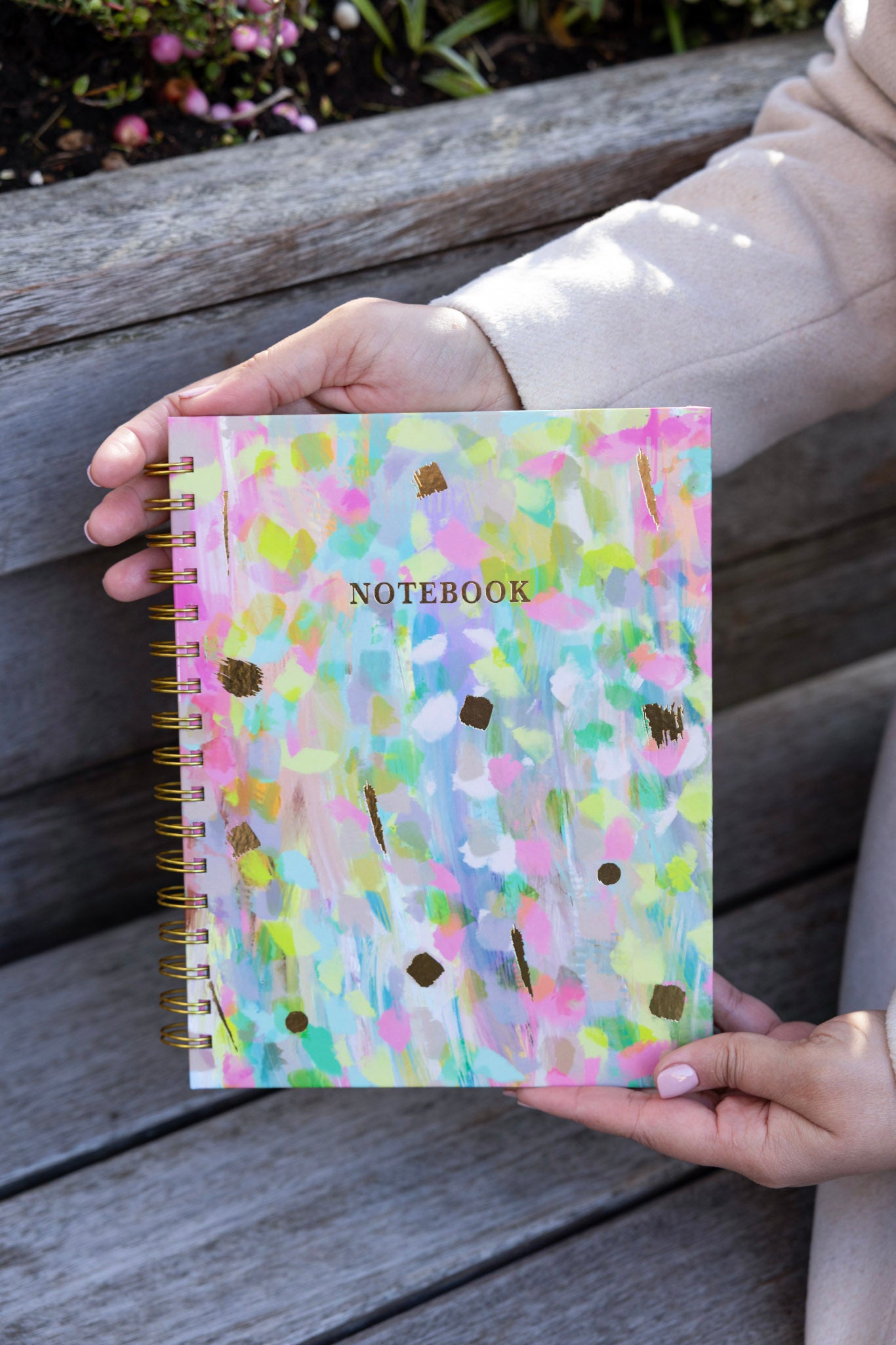 GOLD WIRE-O NOTEBOOK COLOUR SPLASH