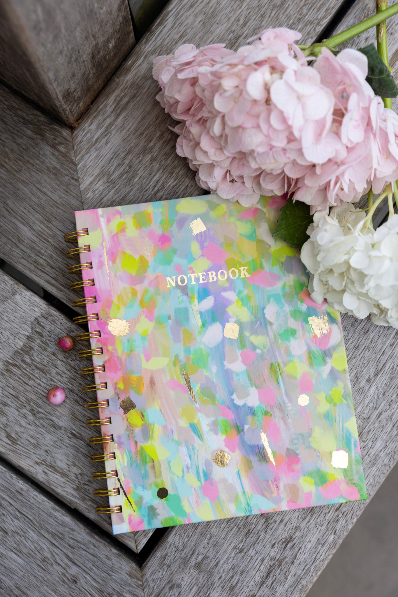 GOLD WIRE-O NOTEBOOK COLOUR SPLASH