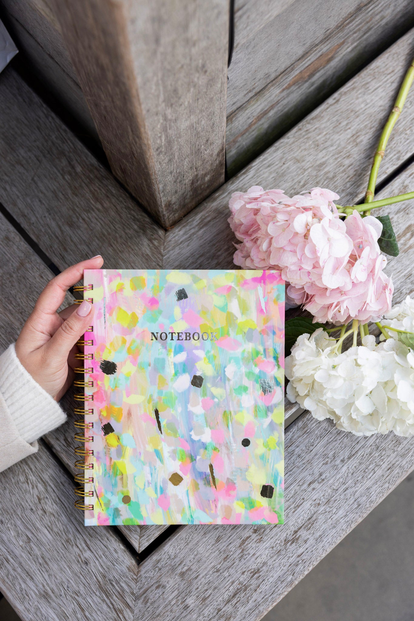 GOLD WIRE-O NOTEBOOK COLOUR SPLASH