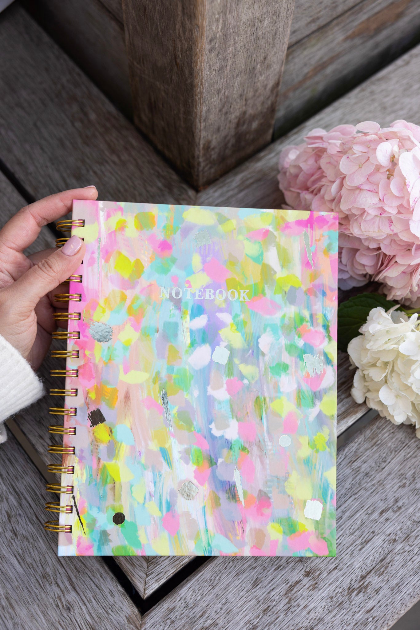 GOLD WIRE-O NOTEBOOK COLOUR SPLASH