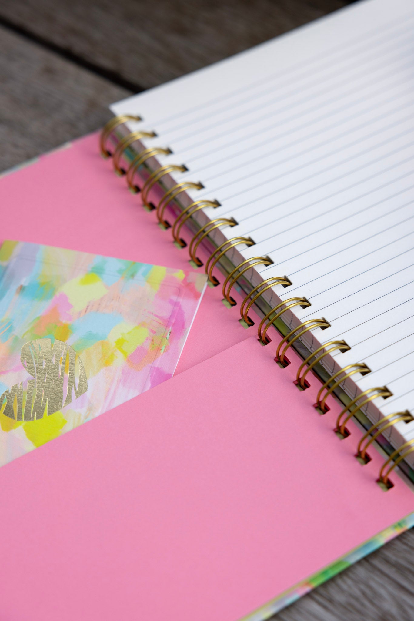 GOLD WIRE-O NOTEBOOK COLOUR SPLASH