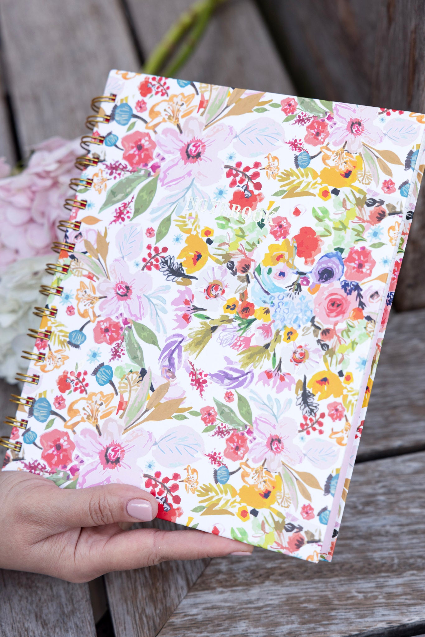 GOLD WIRE-O NOTEBOOK BLOOM
