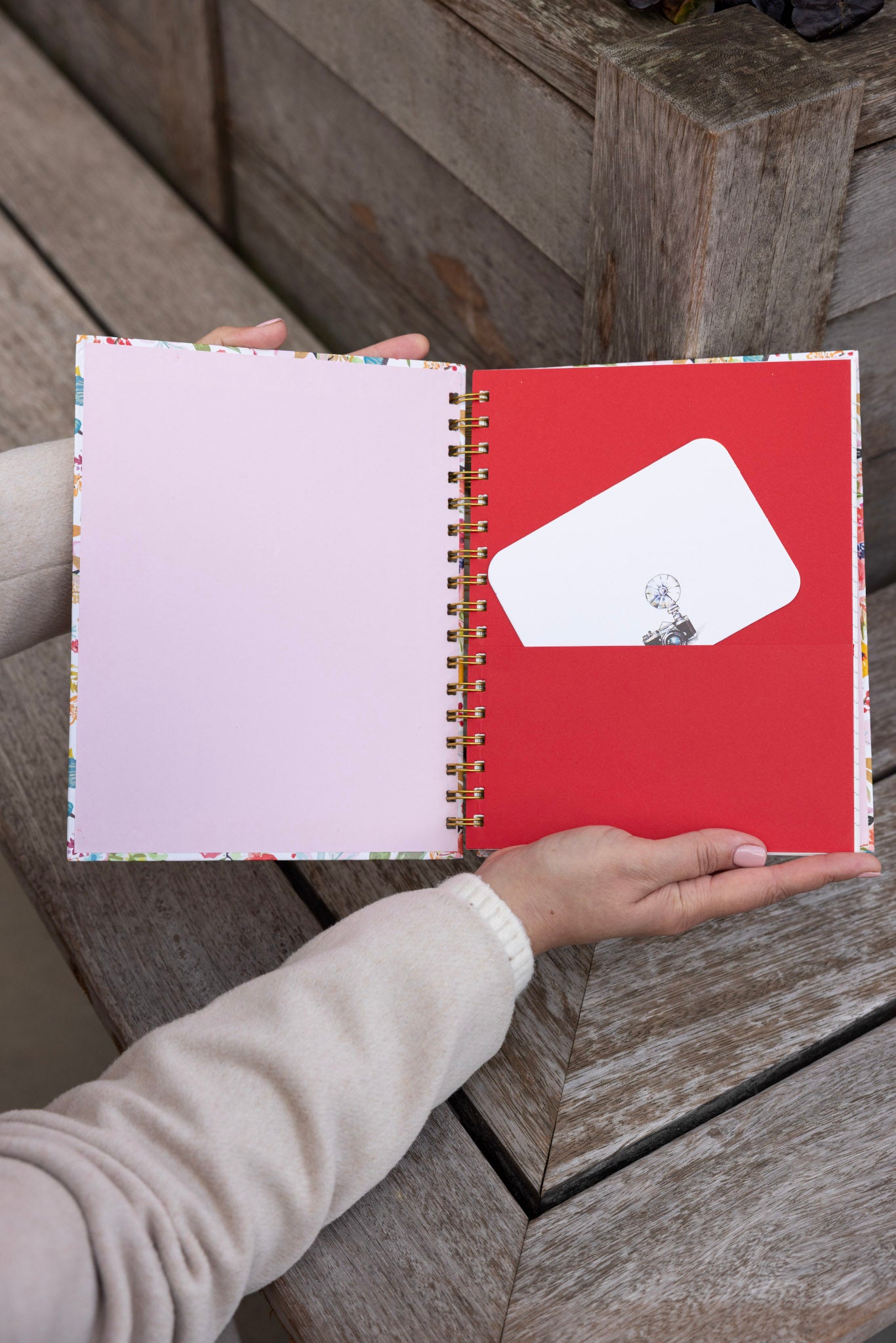 GOLD WIRE-O NOTEBOOK BLOOM