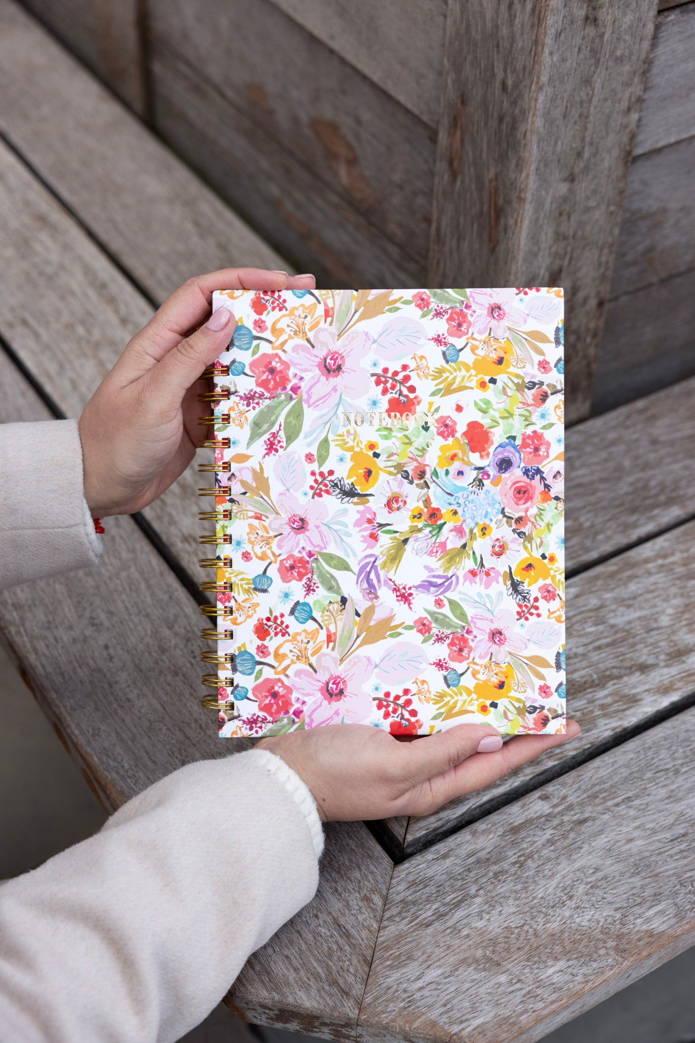 GOLD WIRE-O NOTEBOOK BLOOM