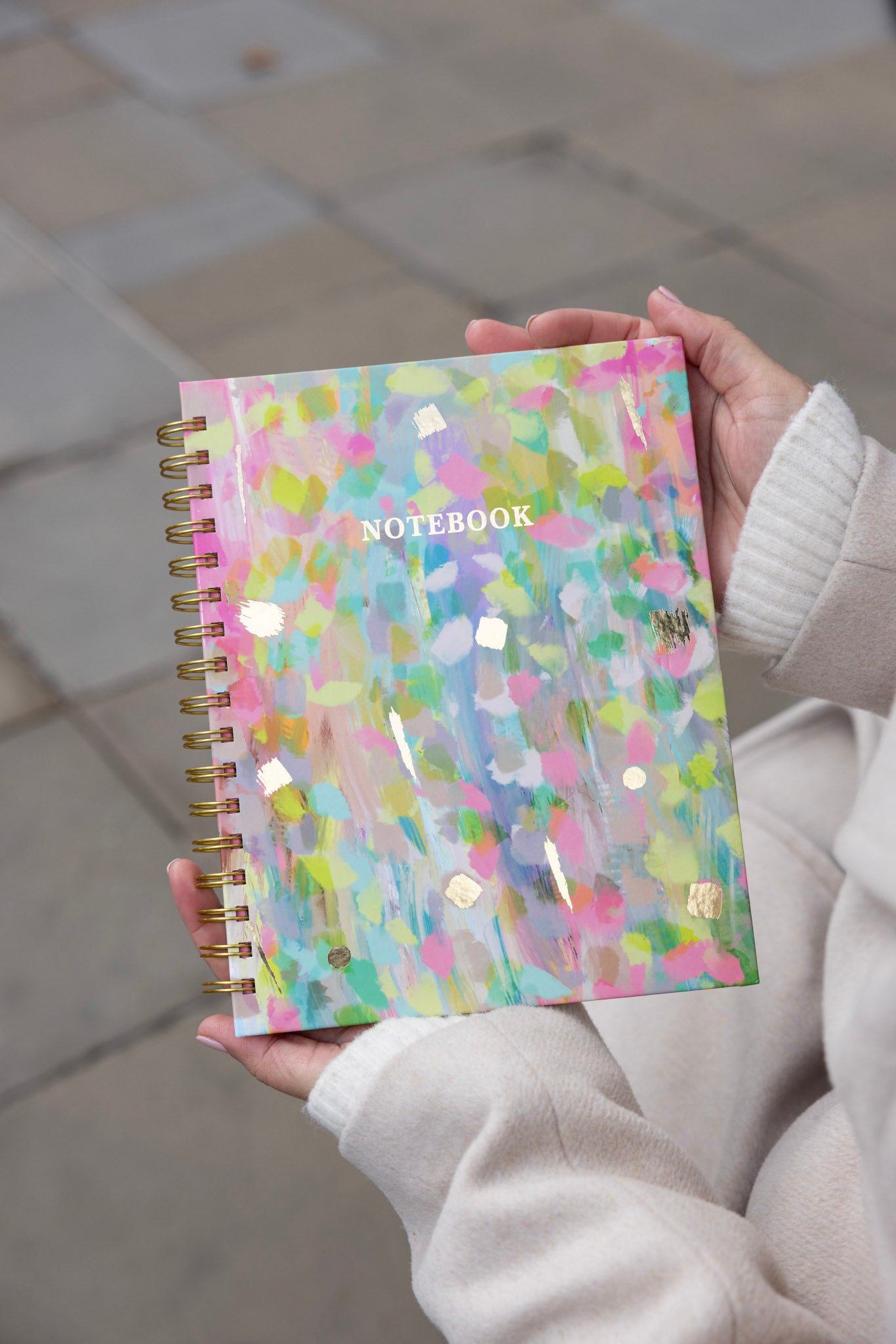 GOLD WIRE-O NOTEBOOK COLOUR SPLASH