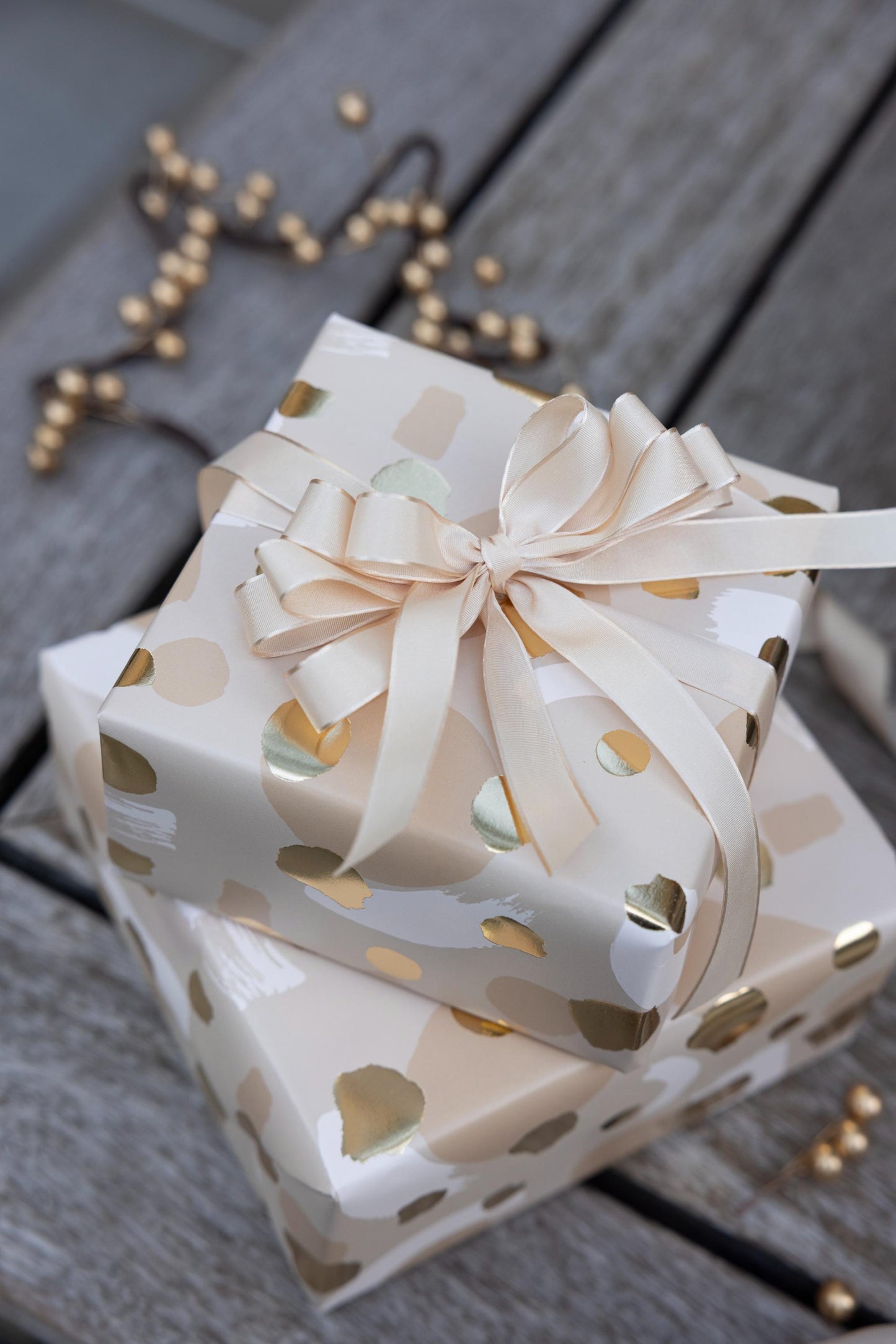 A medley of abstract in beige and gold