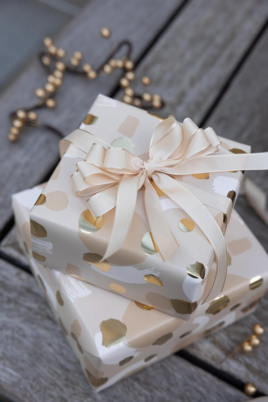 A medley of abstract in beige and gold