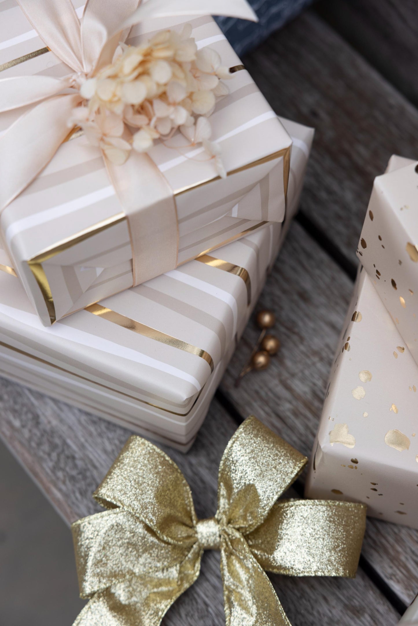 A medley of abstract in beige and gold