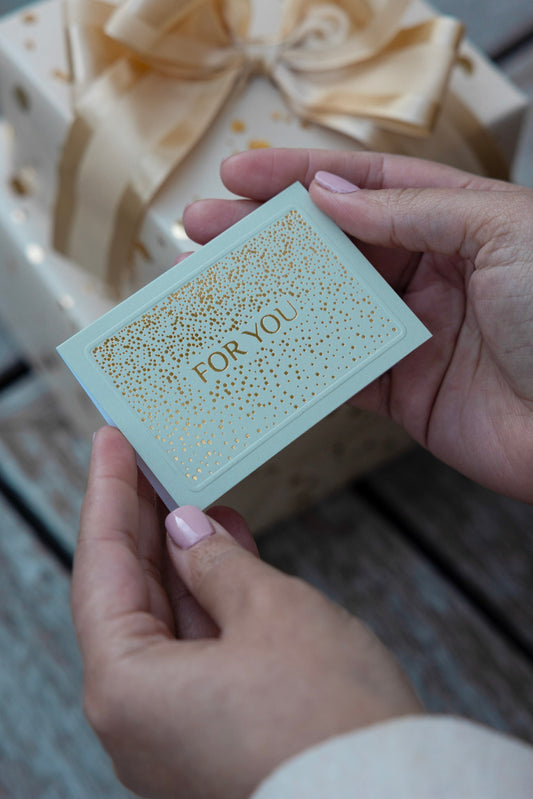 Light Olive Sparkle For You Foldable Gift Tag Pack of 8