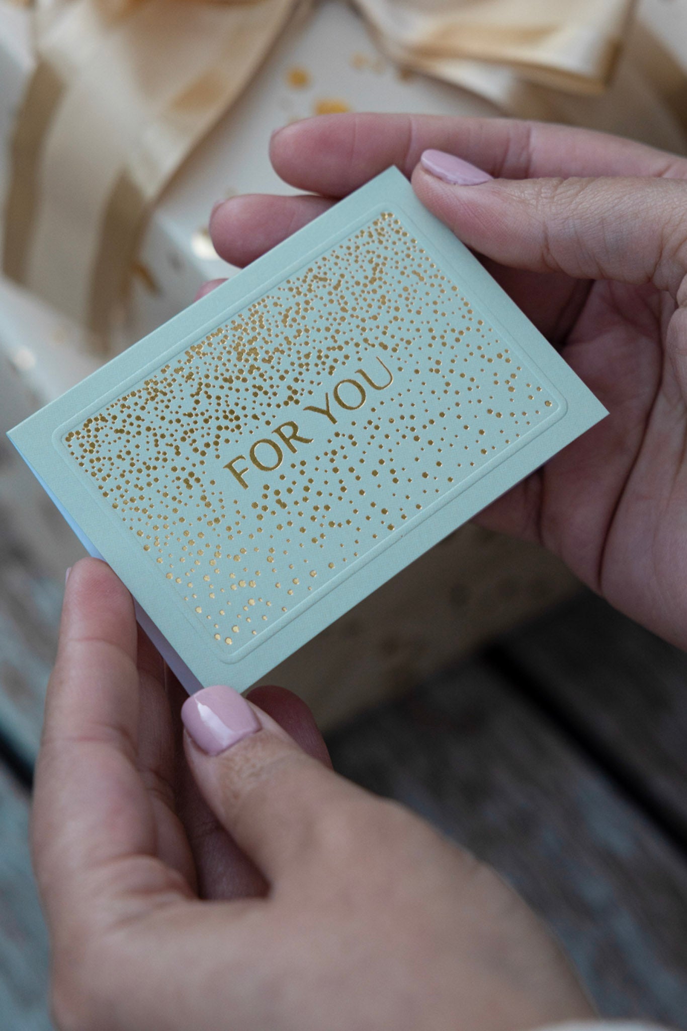 Light Olive Sparkle For You Foldable Gift Tag Pack of 8