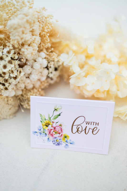 With Love Bouquet Pink Gift Tag Pack of 8