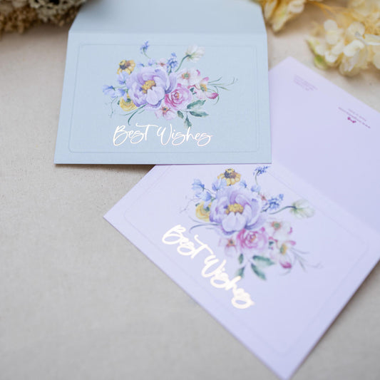 Best Wishes Floral Bouquet Pink and Sage