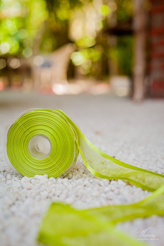 Lime Green Organza Ribbon
