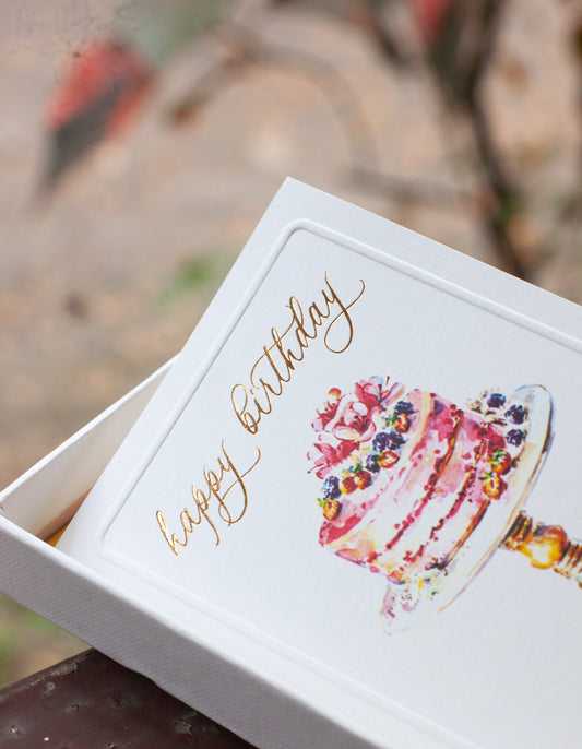 Happy Birthday Fruit Cake Cards