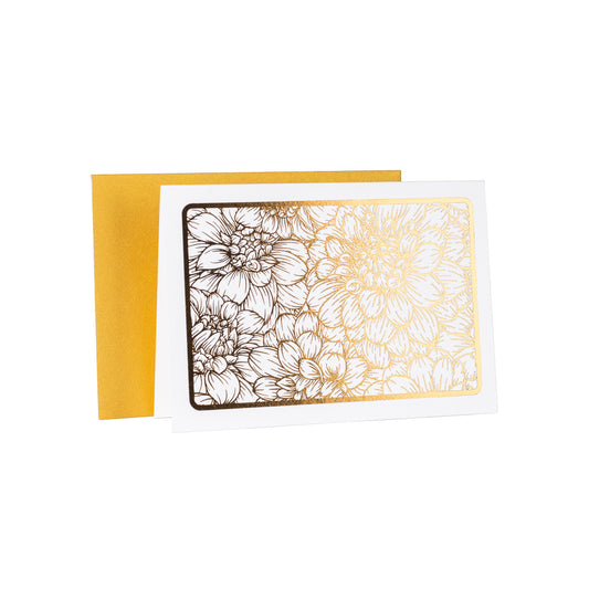 Floral Bloom Gold Card Metallic Envelopes