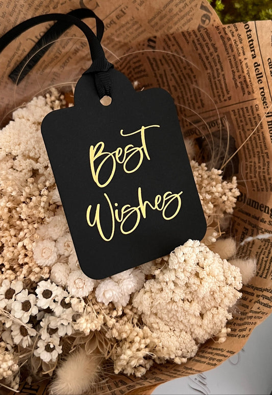 Assorted Everyday Gift Tags Die Cut Flat Black