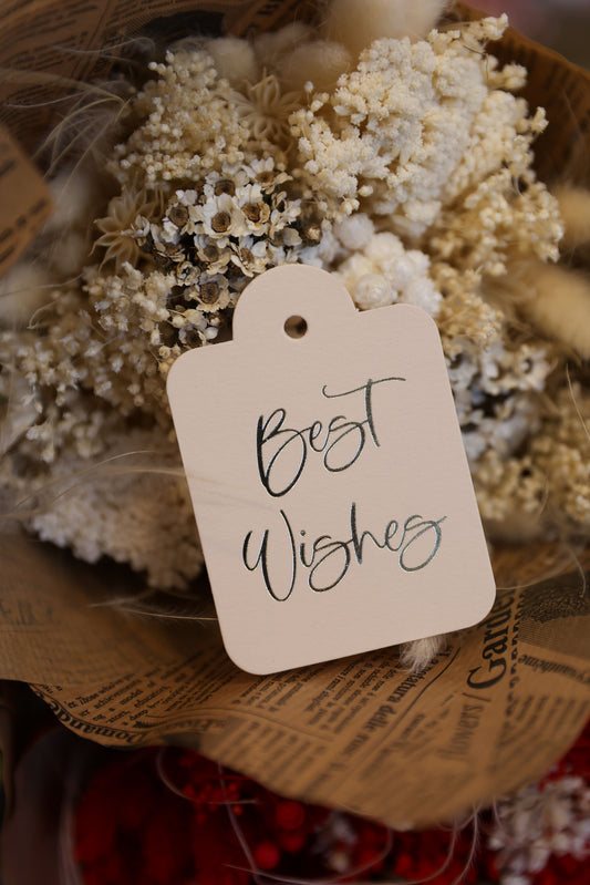 Assorted Everyday Gift Tags Die Cut Flat Beige