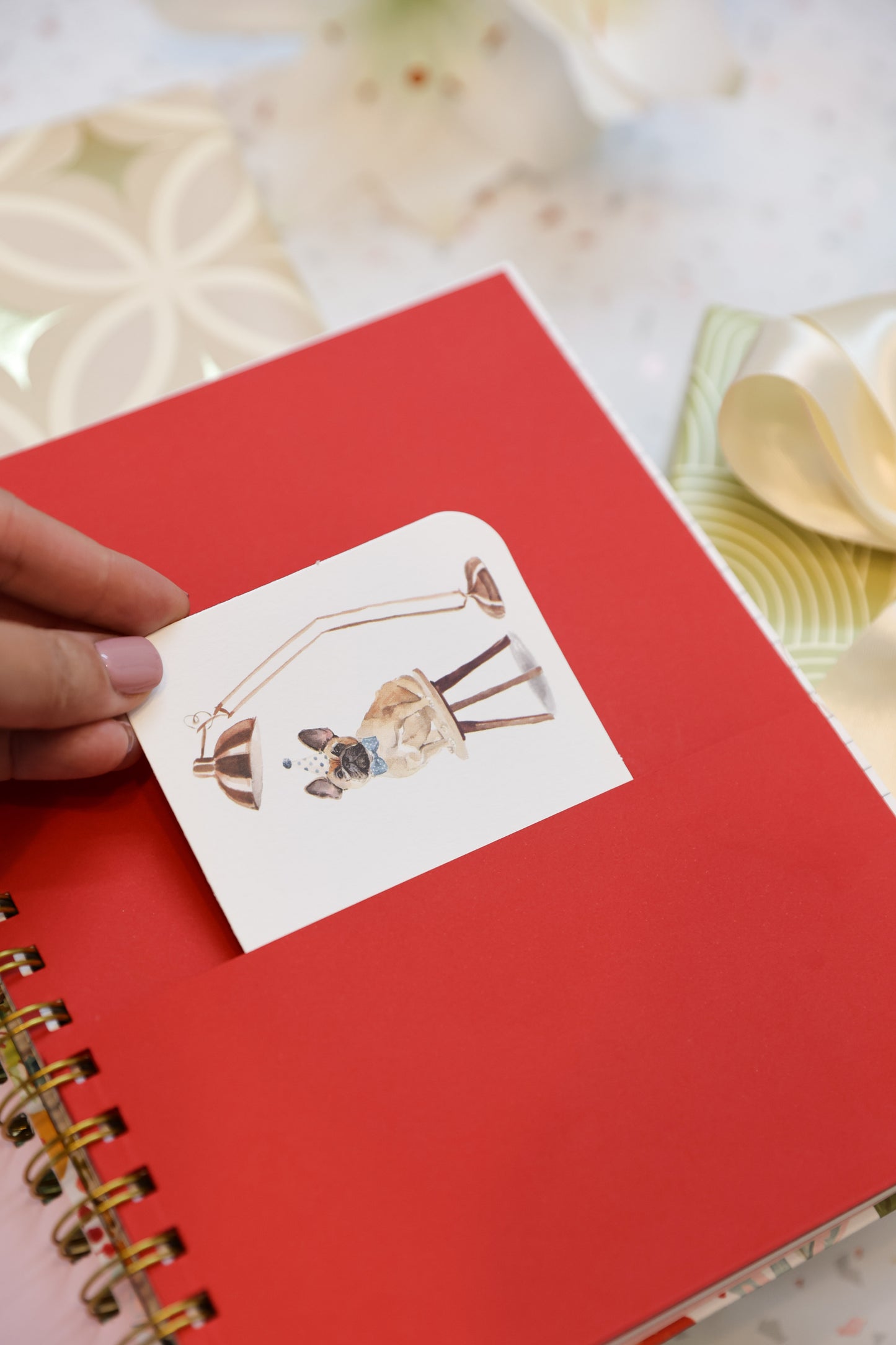 GOLD WIRE-O NOTEBOOK BLOOM