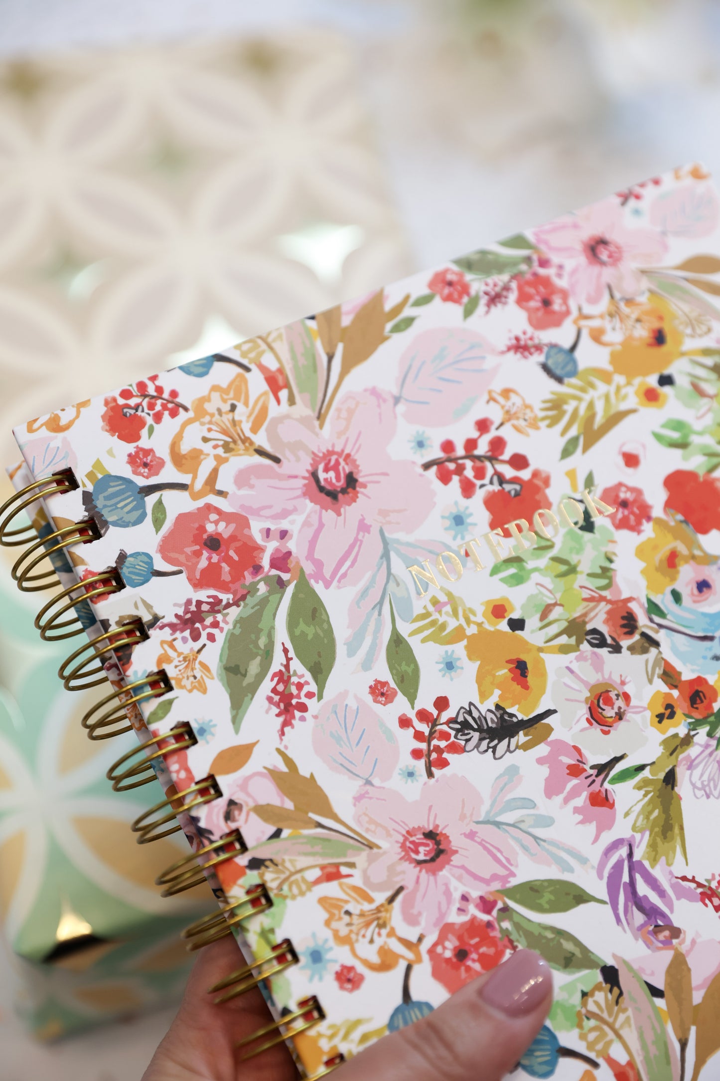 GOLD WIRE-O NOTEBOOK BLOOM