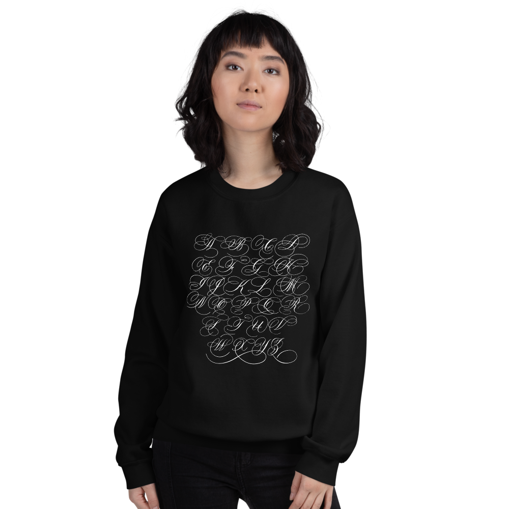 PRE ORDER FLOURISHED ALPHABET EXEMPLAR IN BLACK