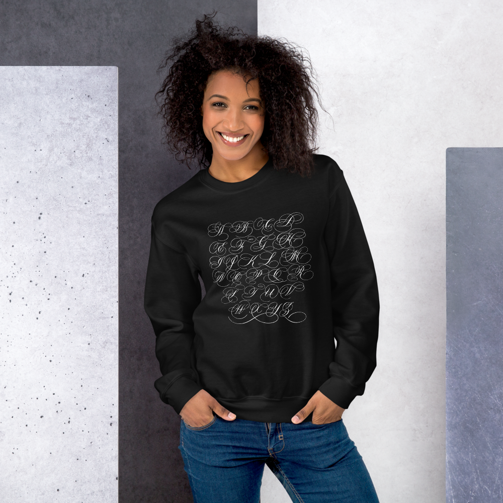 PRE ORDER FLOURISHED ALPHABET EXEMPLAR IN BLACK