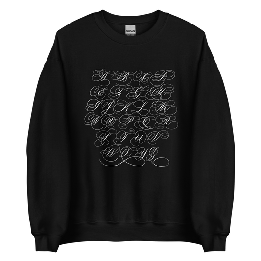 PRE ORDER FLOURISHED ALPHABET EXEMPLAR IN BLACK