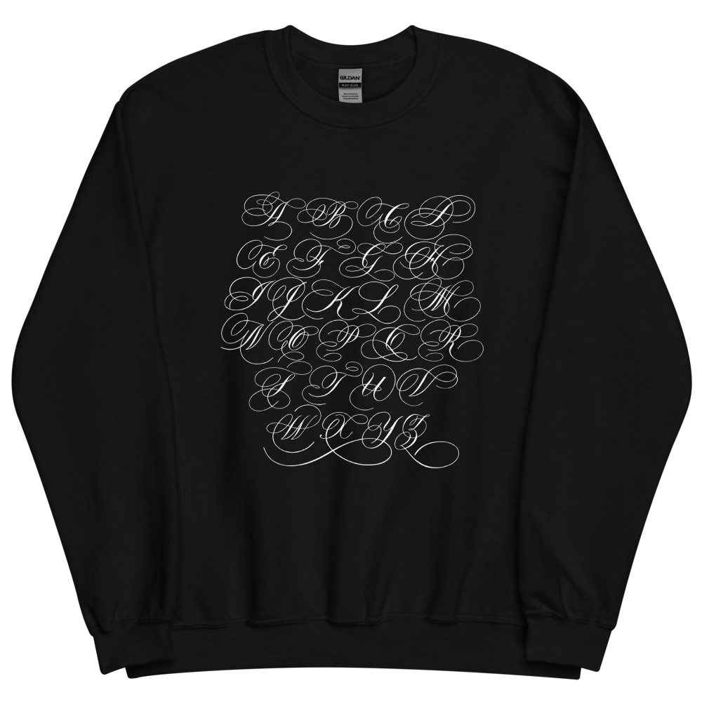 PRE ORDER FLOURISHED ALPHABET EXEMPLAR IN BLACK