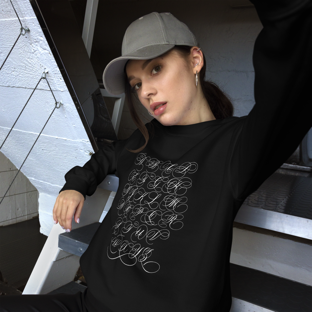 PRE ORDER FLOURISHED ALPHABET EXEMPLAR IN BLACK